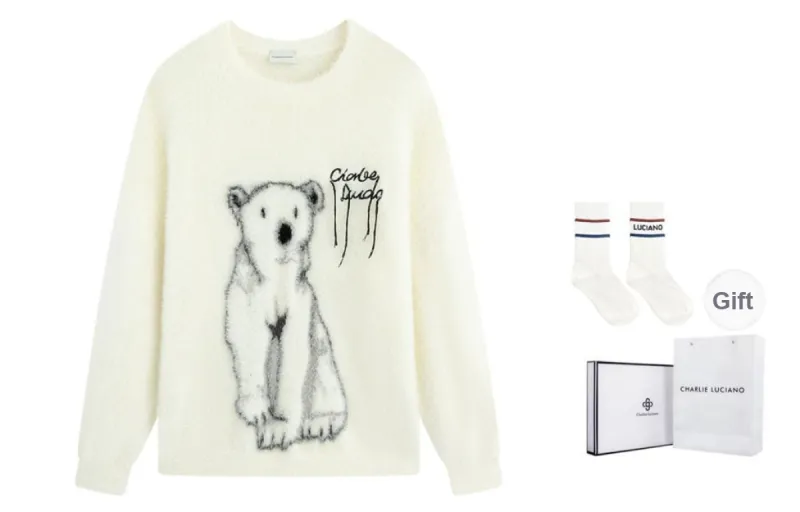 Charlie Luciano Sweater Unisex White-0
