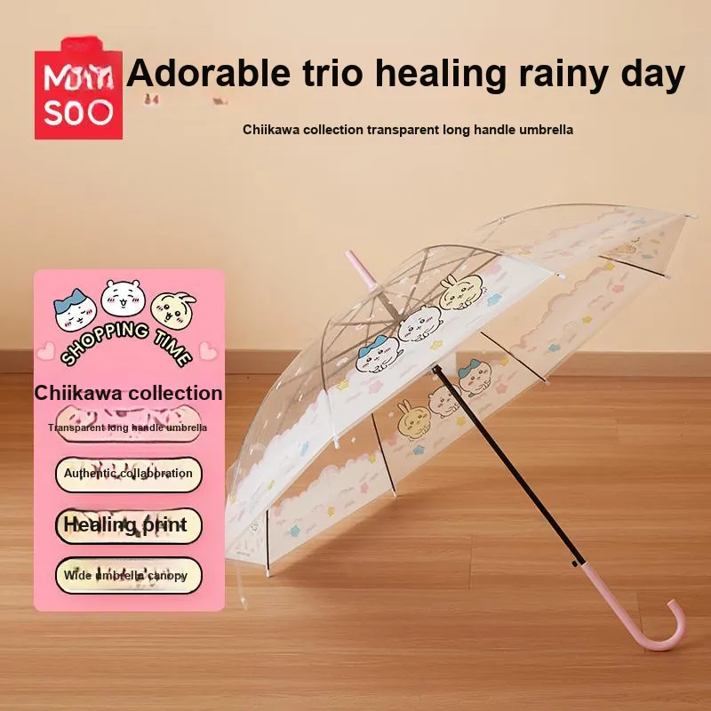 MINISO Umbrellas Transparent Pink-1