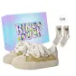 Light Yellow+Exclusive Shoe Box+Gift Socks
