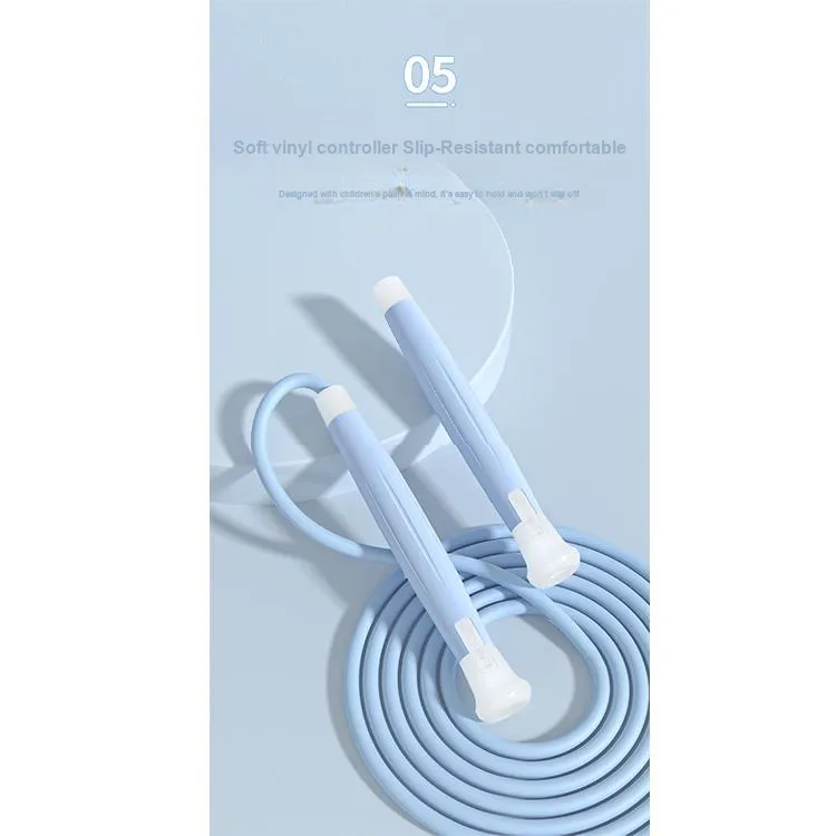 Ovanda Student Supply Non Countable Jump Ropes Kids Handle Silicone, Rope PP-2