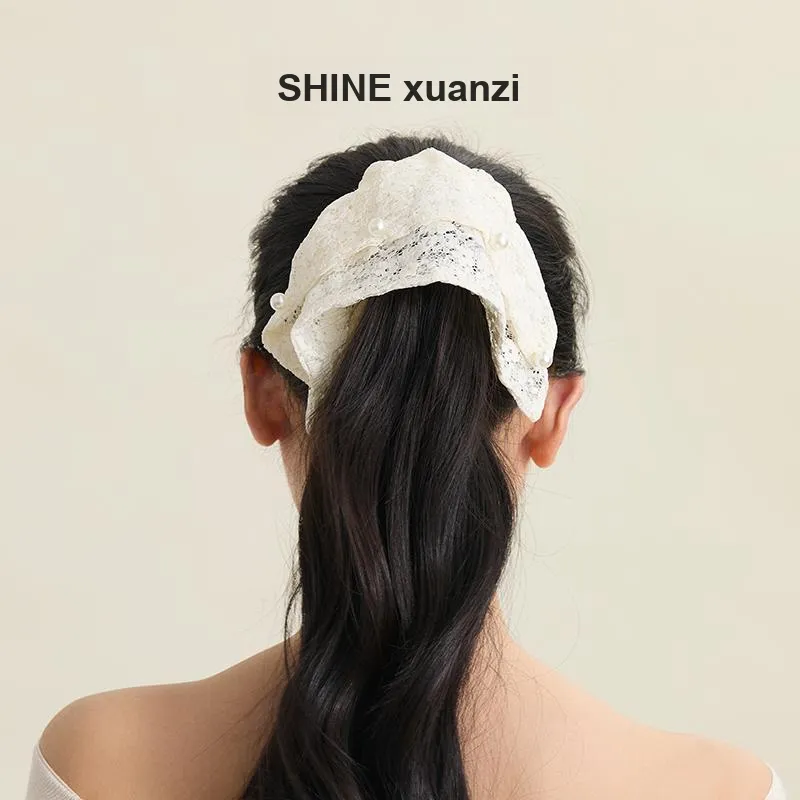 SHINE Fabric, Shell Pearl Hair Tie Women's-3