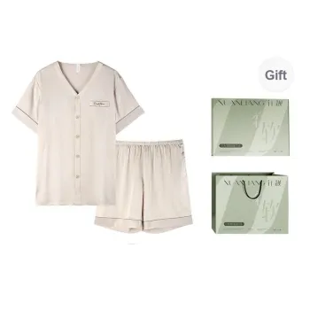 Xuan Liang Pajama Set Men's Gift Box Set Tea Gray