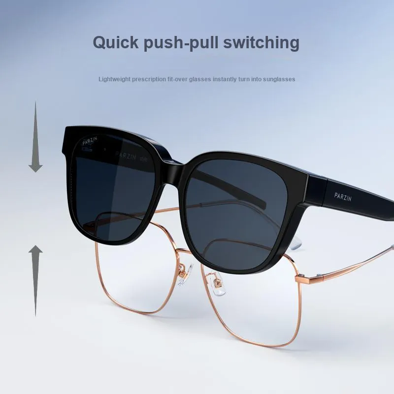 PARZIN Sunglasses Unisex Obsidian Black-2