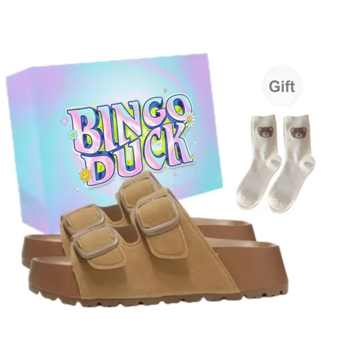 BINGO DUCK Slip Resistant Odor Resistant Slide Slippers Women's
