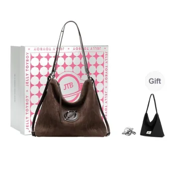 JELLYTOYBOY Cow Split Leather Hiking Bag Crossbody Bag Shoulder Bag Backpack Tote Women's Brown