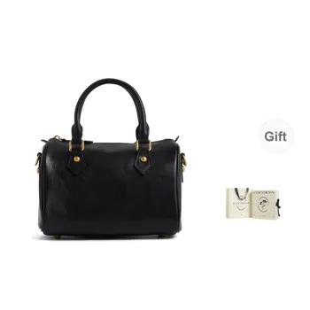 COCOEVA Top Grain Cow Leather Shoulder Bag Crossbody Bag Handbag Women's Black/Brown