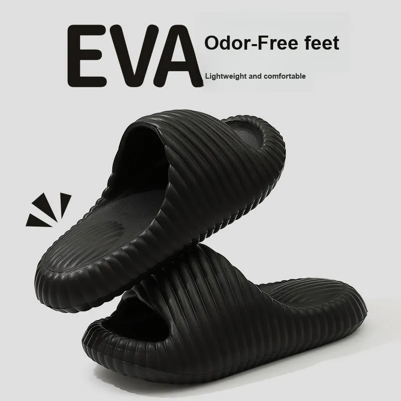 Foot Recreation Squashy And Bouncy Feeling Slippers Summer Indoor Home Platform Slip Resistant Bathroom Couple Slippers-11