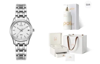 GOLGEN Mechanical Movement Stainless Steel Watchband Watch Women's Watch White Dial