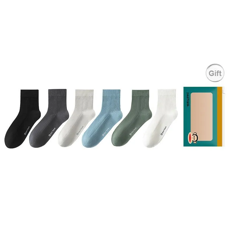 PAUL FRANK Mid Calf Socks Men's Box 6 Pack-0