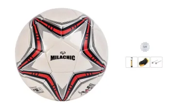 MILACHIC Size 4 Size 5 Soccer PU Machine Stitched Soccer Ball Unisex Beige Red Black