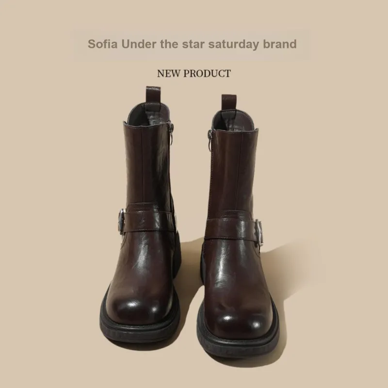 SAFIYA Ankle Boots Women's Black/Brown-8