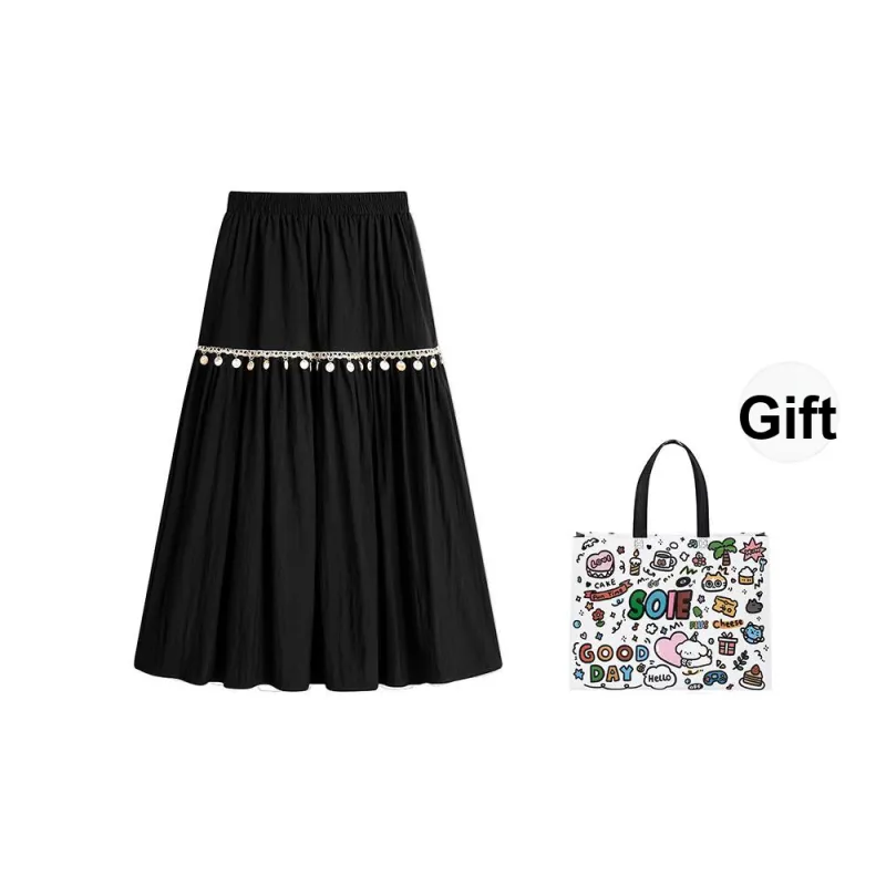 SOIE Casual Long Skirts Women's-11