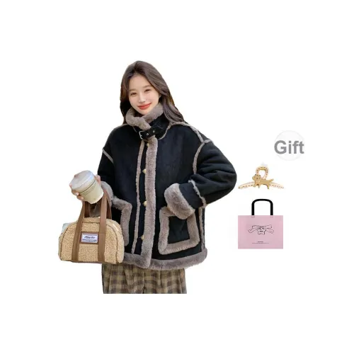 EVPGB Черный Женские Бархатные Куртки