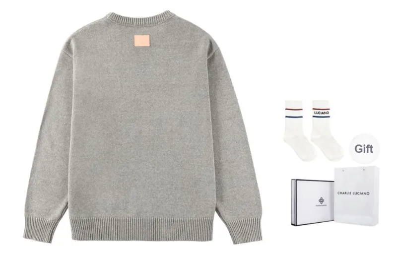 Charlie Luciano Sweater Unisex Gray-1