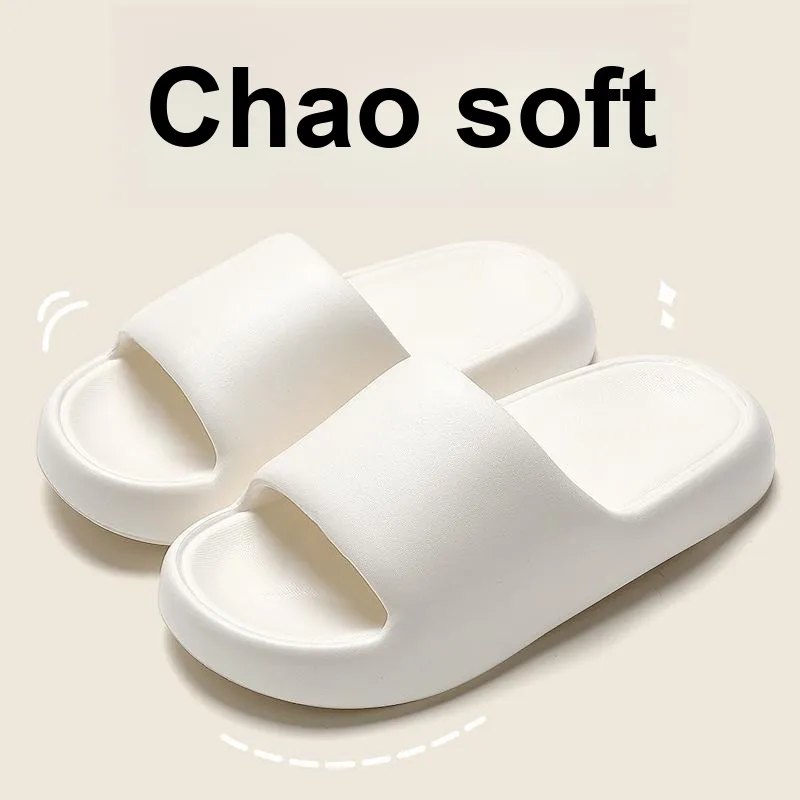 NAIHUO Summer Home Use Squashy And Bouncy Feeling EVA Platform Slippers, Bathroom Bathing Slip Resistant Quiet, Unisex-12