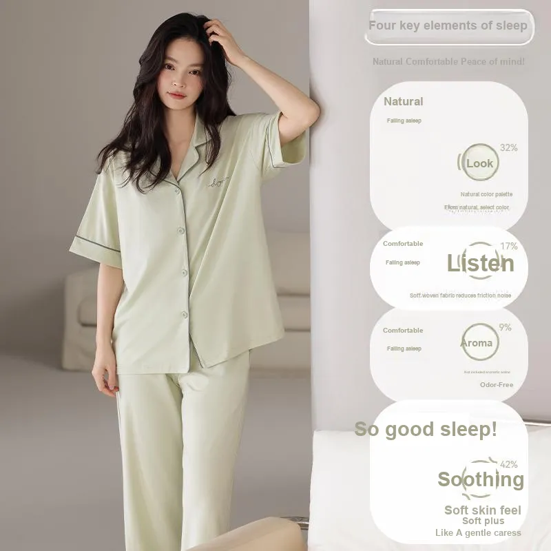 MIIOW Cool One Summer Series Pajama Set Women's Light Green-1