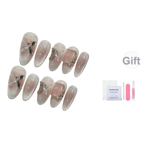 Song Biography Румяна Кошачий глаз 3D-эффект Осветляющий False Nail Средний Трапеция SHARP Тип 25 мм