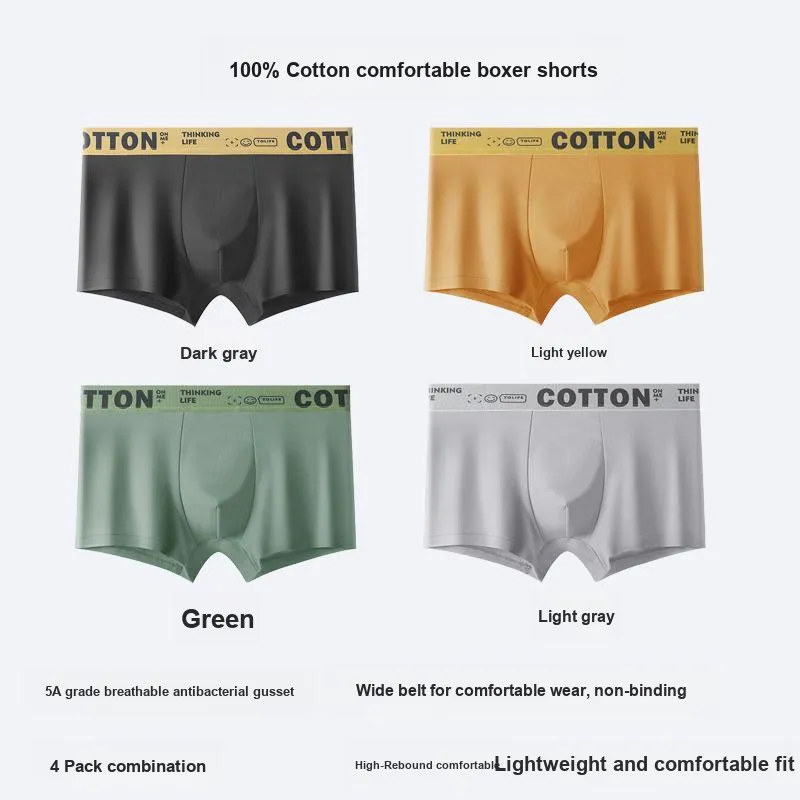 Cotton Gene Underpants Men's 4 Pack-1
