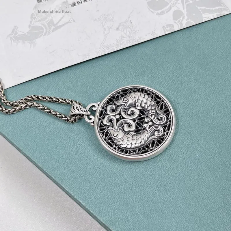CUTE DAME 999 Fine Silver Sterling Silver Necklaces Unisex Silver-3
