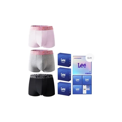 Lee совместный бренд модель Classic 101 Боксер-брюки Мужские 3 упаковки