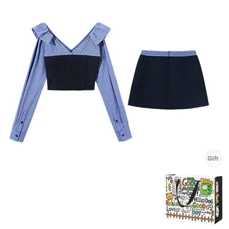 HAPG Skirt Set Women's Night Sea Blue-1