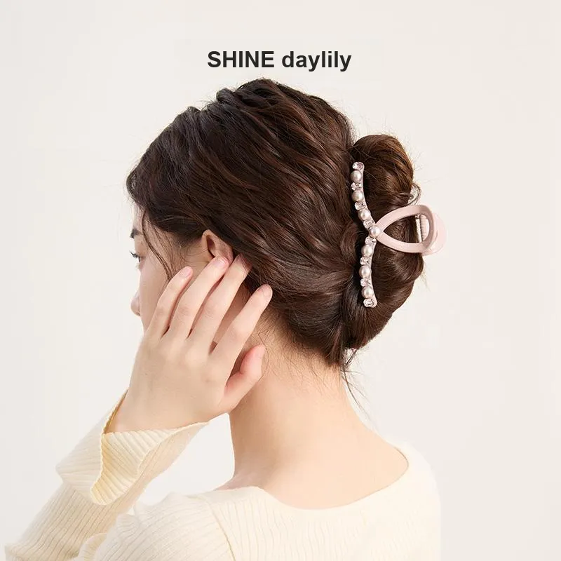 SHINE Acrylic, Crystal, Shell Pearl Hair Clips Women's-9