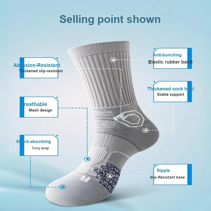 LUOLIAN Knee High Socks Unisex 3 Pack-7