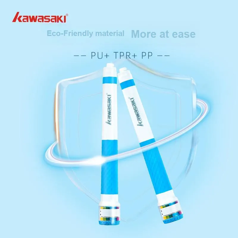 Kawasaki Aerobic Fat Reduction Non Countable Jump Ropes Kids PU Rope TPR+PP Controller 2.85m-1