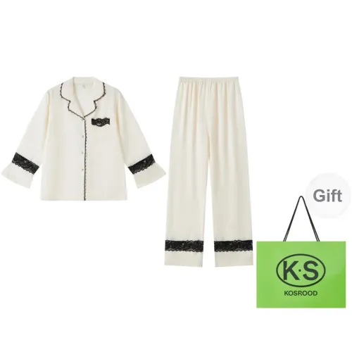 Kosrood Pajama Set Women's Shopping Bag Beige Apricot
