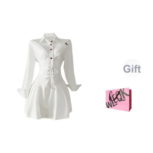 WLEQK Длинное платье с длинными рукавами женское