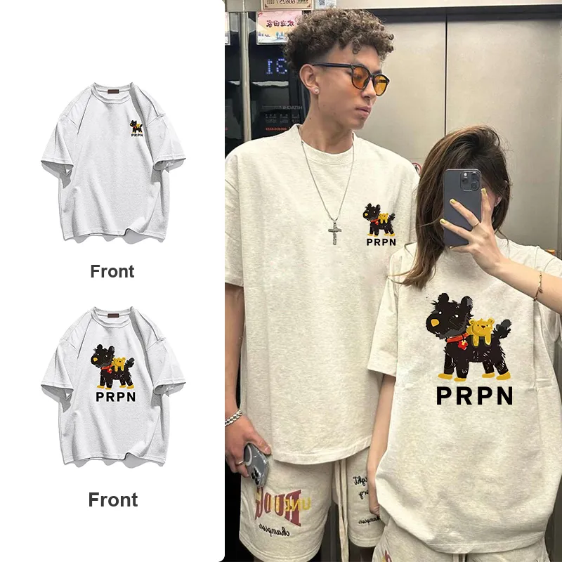 Cotton Shopping Short Sleeved T Shirts Unisex-2