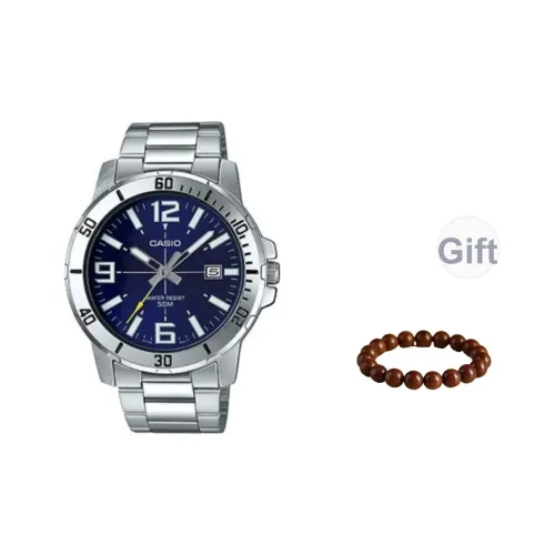 CASIO Кварцевый механизм Часы Мужские Синий циферблат