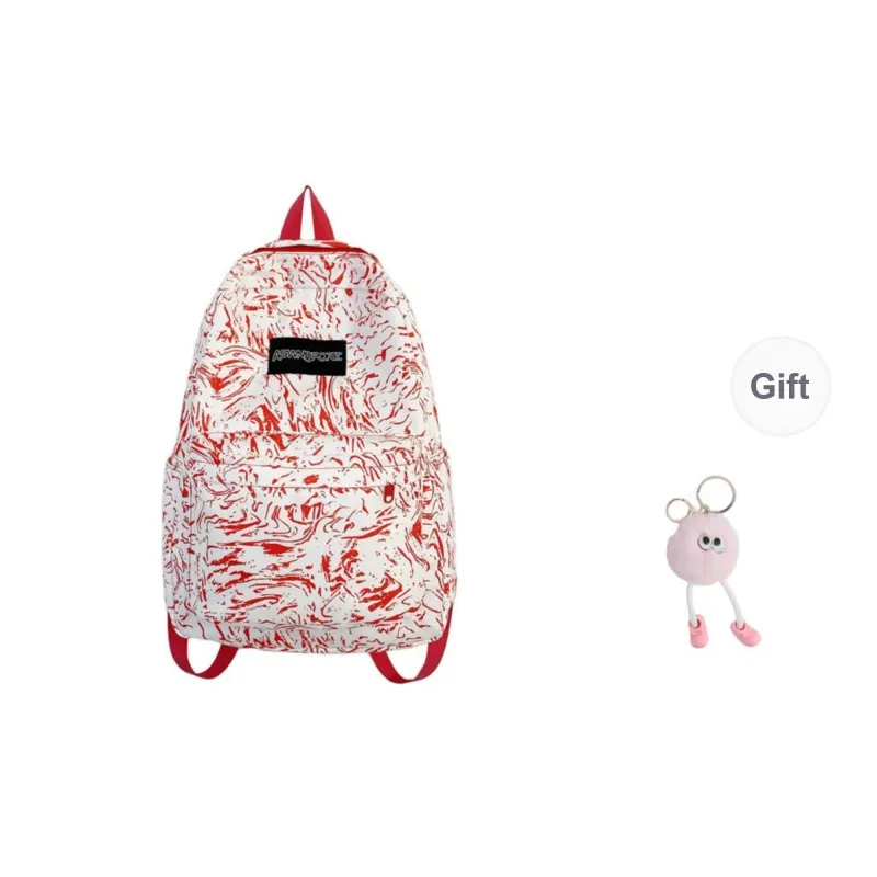 Yalu Nylon Backpack Unisex White/Black/Pink/Light Blue-4