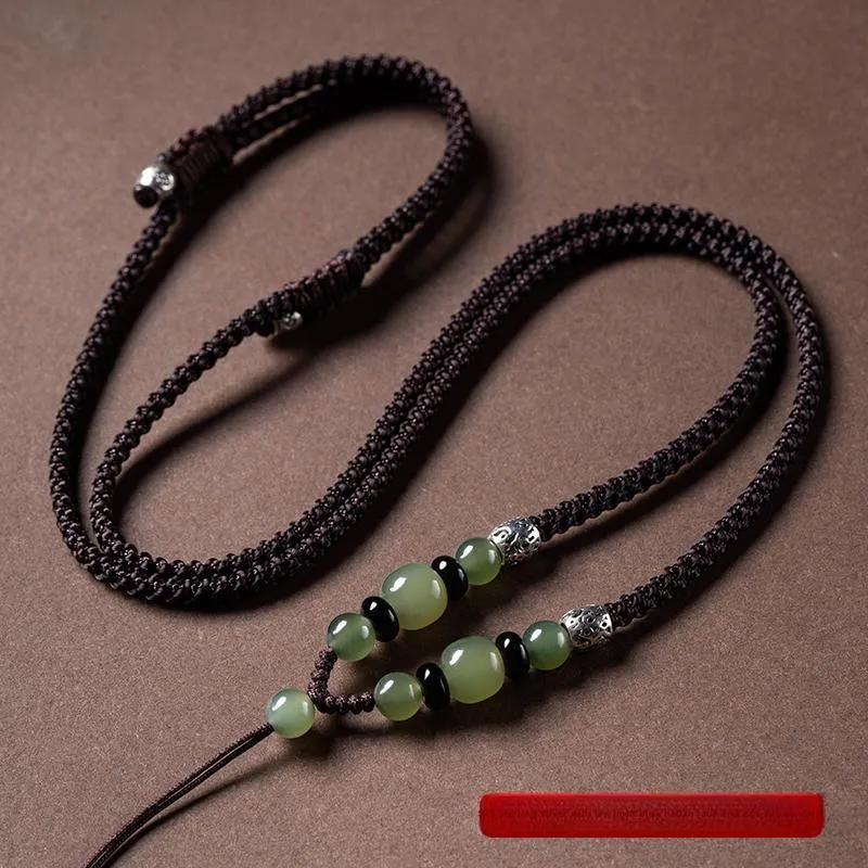 Andaozi Hetian Jade Necklaces Green Jade Unisex-3