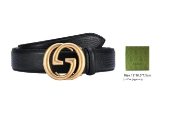 GUCCI Double G Minimalist Style Smooth Buckle Men's Width: 3cm