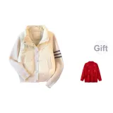 Beige Red New Year Sweater