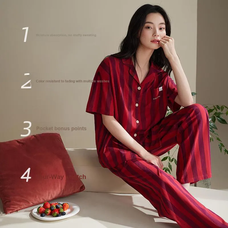Xuan Liang Pajama Set Women's Maroon-2