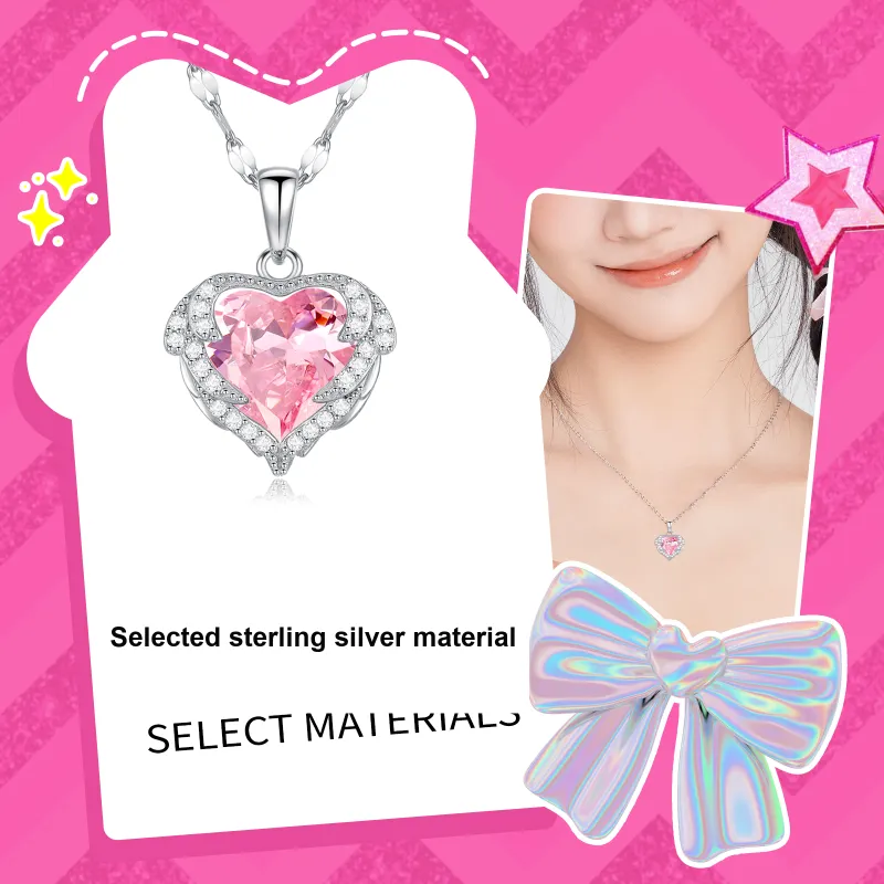 Barbie Princess S999 Fine Silver Necklaces Women's Silver-1