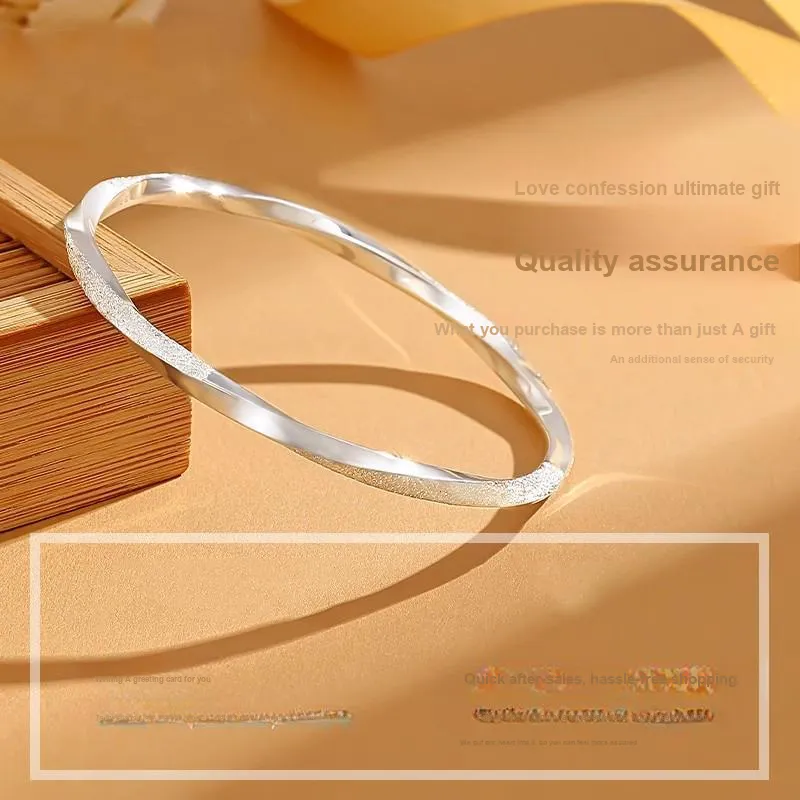 Hui Xuan Charm 999 Fine Silver Bangles Women's-5