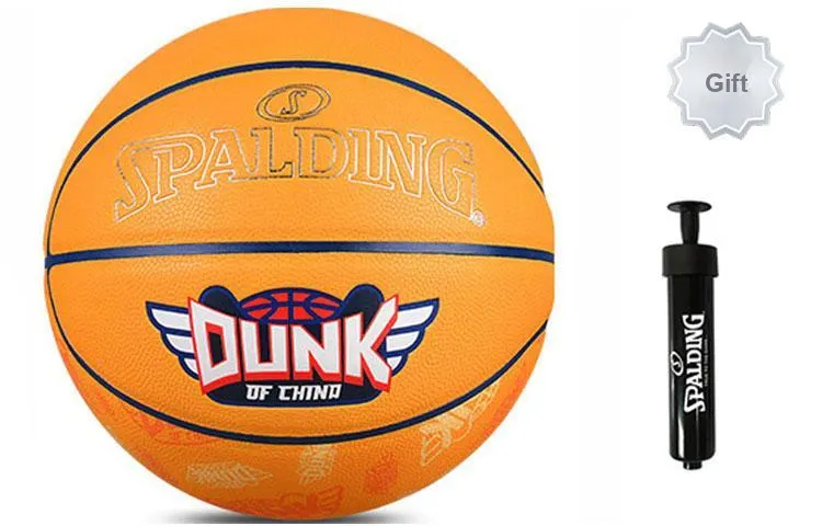 SPALDING x DUNK Co branded Collection PU Basketball Yellow Size 7 Training Unisex-2