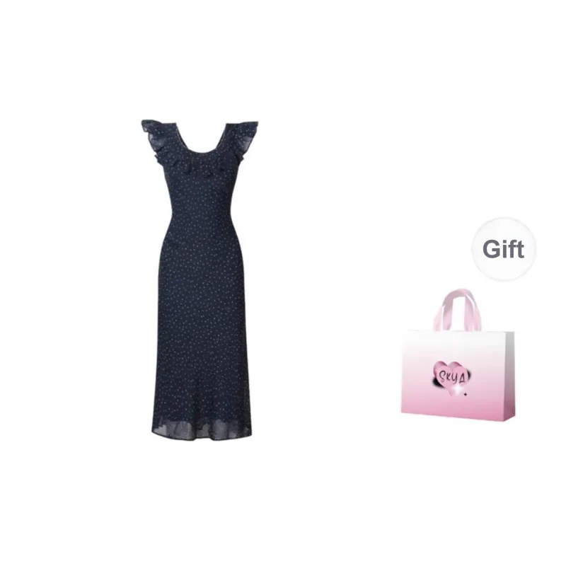 Vine Color Sleeveless Dress Women's-5