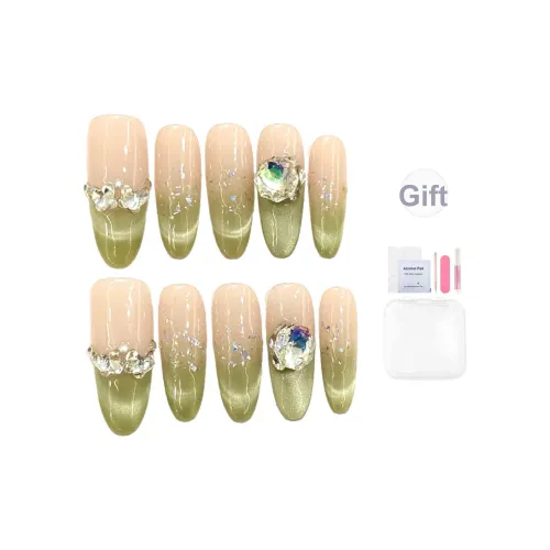 Yun Yue Joe Прозрачный Гуайява Стиль Улыбка Кошачий глаз Фальшивая Погоня Острый Тип Зеленый Градиентный Блестящий