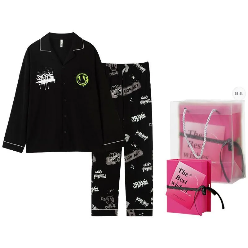 DAMOS·LOVE Pajama Set Men's Gift Box Set Black-8