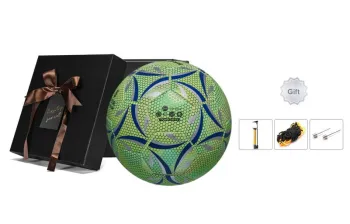 MILACHIC Size 5 Ball Soccer PU Machine Stitched Soccer Ball Unisex Neon Green