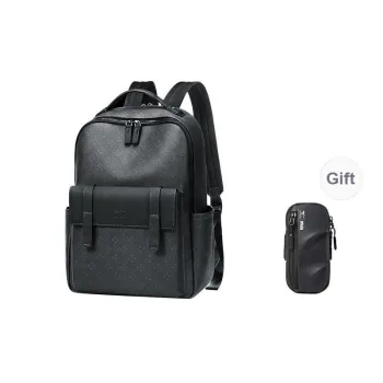 SEPTWOLVES Synthetic Leather High School Student Backpack QPL Men's Black