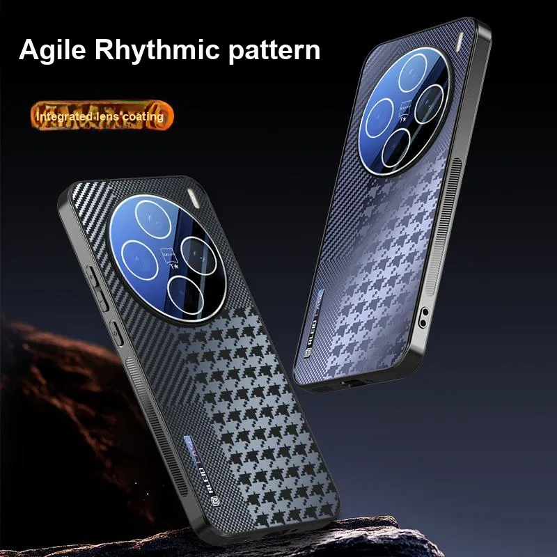 YUBEN PC Material Matte Plaid Phone Cases Compatibility With VIVO S30/S20/Y300/Y300i/X200/X200S/Pro/Ultra-2