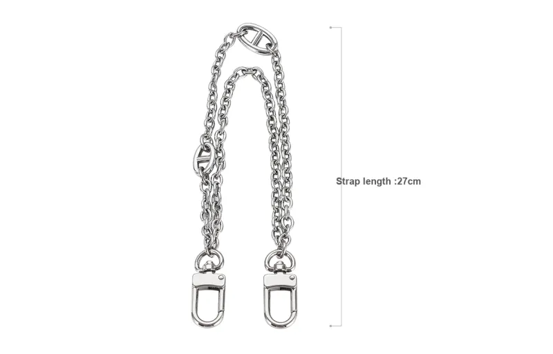 Lan Bao Fan Metal Bag Accessory, Decorative Chain Unisex White-1