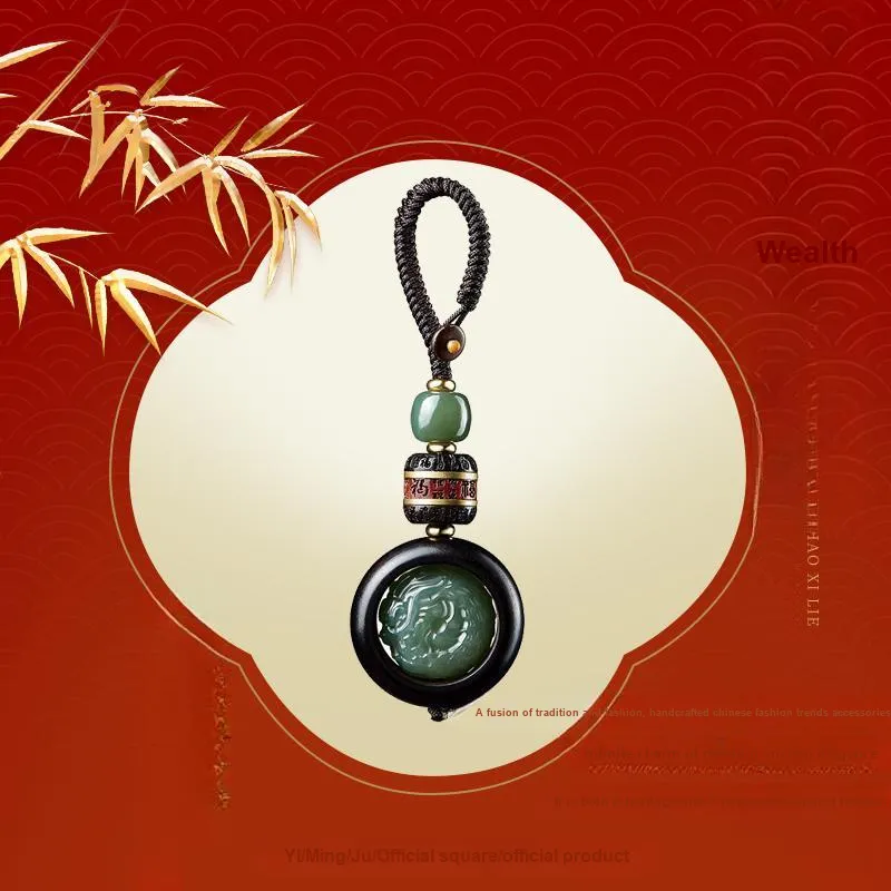 Yi Mingju Pendants Green Jade Unisex-1
