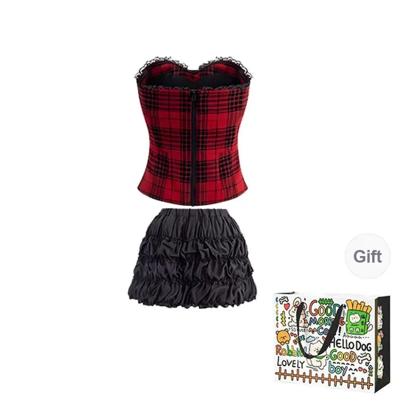 OURUOKE Two Piece Skirt Sets Women's-1