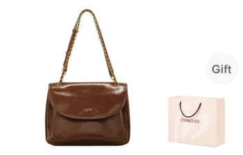 Miao Di Cow Leather Shoulder Bag Tote Crossbody Bag Regular Women's Twilight Brown